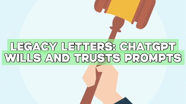 Legacy Letters: ChatGPT Wills and Trusts Prompts